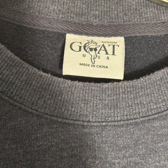 GOAT USA Navy Crewneck Sweatshirt Size Medium - Picture 3 of 9